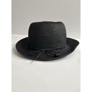 August Hat Company Black “Classic Kettle” Straw Sunhat, Braided Band
